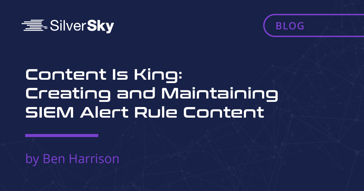     Content Is King: Creating and Maintaining SIEM Alert Rule Content    